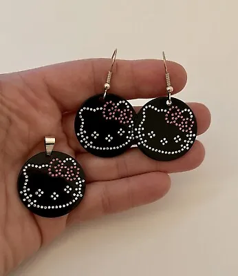 One Of A Kind Handmade Upcycled M.A.C Cosmetics Hello Kitty Jewelry Set • $39.99