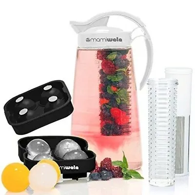 Fruit & Tea Infusion Water Pitcher Free Ice Ball Maker Hot And Cold • $20.99