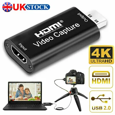 £7.76 • Buy HDMI To USB 2.0 Video Capture Card 1080P HD Recorder Game/Video Live Streaming