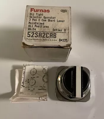 FURNAS SIEMENS 52SA2CAB 3 Position Maintained Selector Switch C CAM Series D • $20