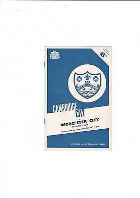 1966/67 Cambridge City V Worcester City Football Programme • £3.50