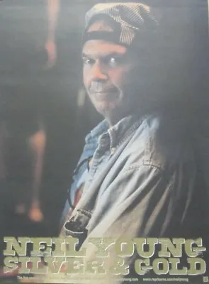 $10.99 • Buy NEIL YOUNG 2000 Silver & Gold Promotional Poster Flawless NEW Old Stock