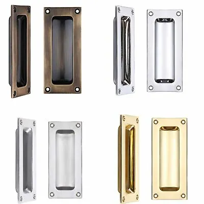 Inset Sliding Door Handle Rectangular Recessed Flush Door Handles For Wardrobe • £6.99