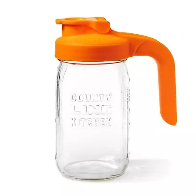 County Line Kitchen Glass Mason Jar Pitcher With Lid - Wide Mouth 1 Quart (3... • $30.99