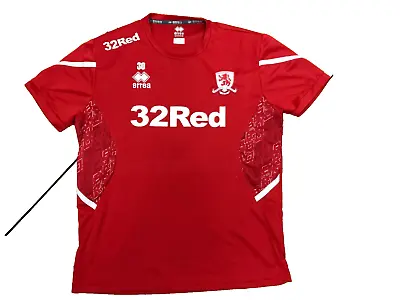 Middlesbrough Football Shirt L Red Training Shirt Used PLAYER WORN RANDOM NUMBER • £14.50