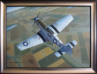 Photo Finish - Original Oil On Canvas - By Mike Machat - P-51 Mustang • $9950