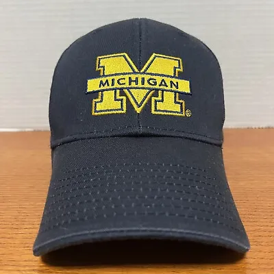 Michigan Wolverines Hat Cap Strap Back Adjustable College NCAA Navy Blue • $12.98