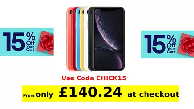 Apple IPhone XR - 64GB/128/256GB - ALL COLOURS - UNLOCKED - Excellent Grade A • £164.99