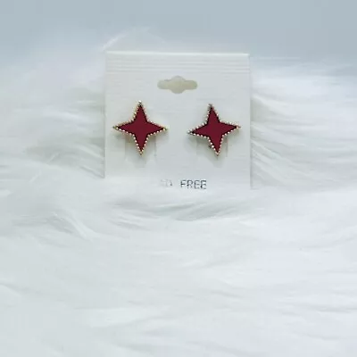 Red Star Stud Earrings • $14