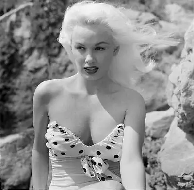 Actress Mamie Van Doren Poses At The Beach In LA 1956 OLD PHOTO 16 • $9