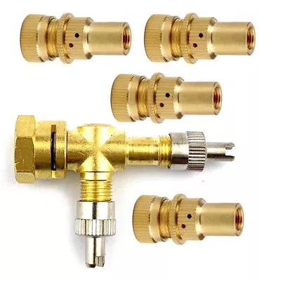 TPMS Valve Tee Adapter 3-way Pure Copper Yellow For Motorcycles Automobiles Car. • $19.55