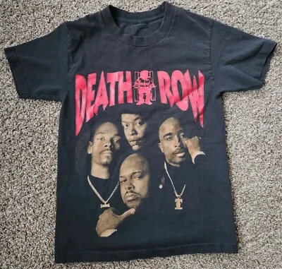 Vintage Death Row Records Rap Tee Shirt Tupac Snoop Dogg Dr Dre Small • $89.99