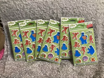 Lot Of 6 Packs Puffy Stickers Sesame Street 2 Sheets Elmo Cookie Monster Bundle • $16.99