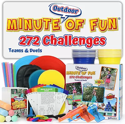 OUTDOOR Party Game 272 Minute To Win It Games Fun For Family 2-12 Players! • $42.61