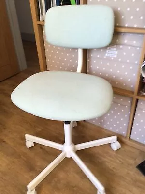 Ikea Office Chair Used Green Height Adjustable Seat And Swivel On 5 Castors • £2