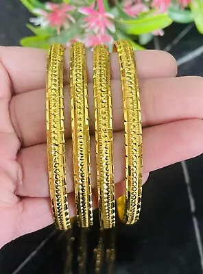 22 Ct Indian Gold Plated Bangles Size 2.12 • £16.99