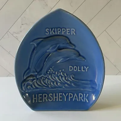 Vintage HERSHEY PARK Dolphins Skipper Dolly Blue Ashtray Hershey PA Rare • $29