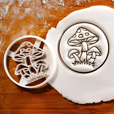 Wild Mushrooms Cookie Cutter - Fairy Whimsical Forest Garden Tea Party Woodland • $13.23