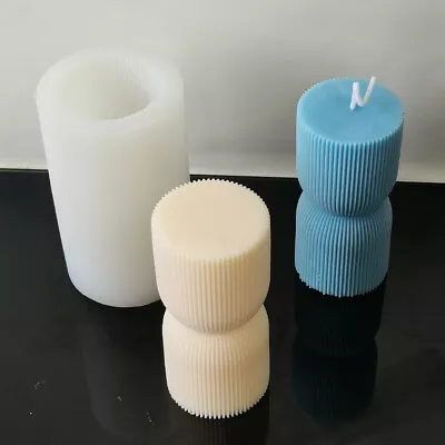 Geometry Stripe Candle Silicone Mold Casting Aromatherapy Soap DIY Crafts Mould • $10.56