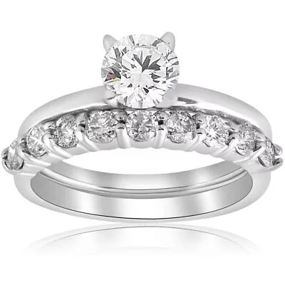 1 1/10ct Diamond Engagement Wedding Ring Solitaire Set 14k White Gold • $734.43