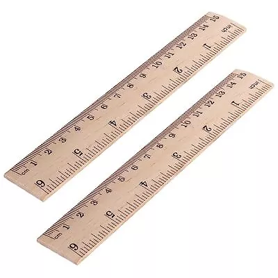 Small Wooden Ruler 6 Inch Rulers Bulk Wood Measuring Ruler For Students Offic... • $11.02