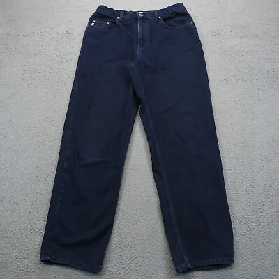 VINTAGE Guess Jeans Mens 33 Baggy Blue MADE In USA Navy Denim Skater 90s 33x29 • $44.95