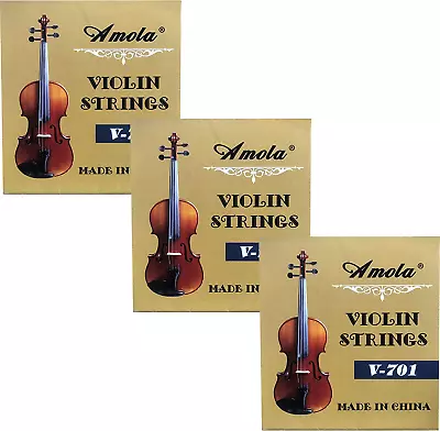 3 Packs Full Set Replacement Stainless Steel 4/4 Size Violin Strings E A D G • $14.70