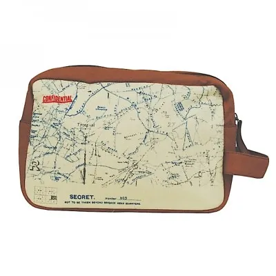 £6.95 • Buy Ww1 Trench Map Canvas Mens Wash Bag Travel Case World War One New With Tags