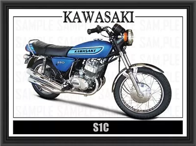 KAWASAKI S1C Motorcycle Poster Laminated A4 Poster • £6.99