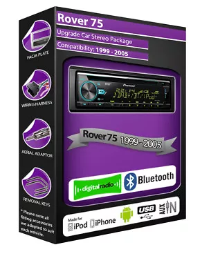 Rover 75 DAB Radio Pioneer Car Stereo CD USB AUX Player Bluetooth Kit • $252.58