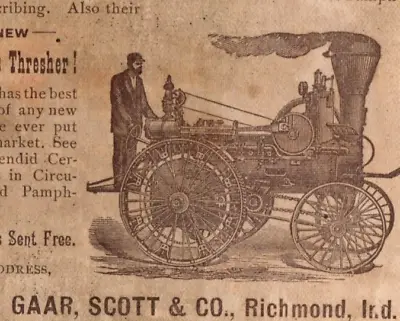 1880s Farming Gaar Scott & Co. Steam & Horse Power Threshing Machines Winter #6G • $62.50