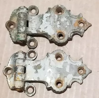 Set Of 2 - Vintage Antique Brass Ice Box Hinges • $25