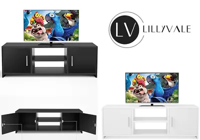 Lillyvale TV Stand Display Cabinet Storage In Black White Modern Sideboard Furni • £59.95