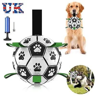 £8.59 • Buy Pet Dog Football Toy Puppy Outdoor Training Interactive Soccer Play Ball Fun UK