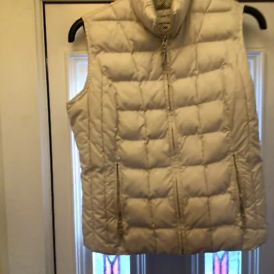 M & S Per Una Cream Padded Gilet. Size Medium. • £15.99