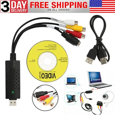 USB 2.0 Audio Video VHS To DVD VCR PC HDD Converter Adapter Digital Capture Card • $8.99