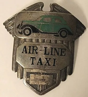 $75 • Buy Very Rare 1940'S ** AIR-LINE TAXI Winged HAT BADGE **  Vintage Car - Airline