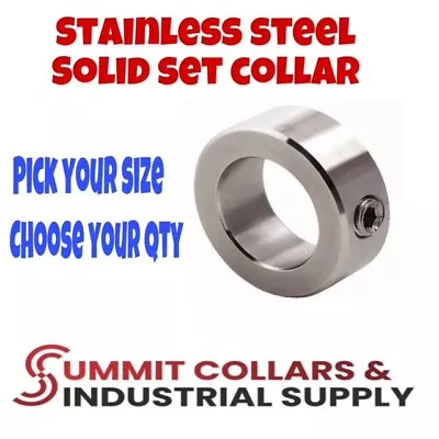 Stainless Steel Set Screw Shaft Collar 1/8  To 2  ID Choose Your Size & Qty! • $464.30