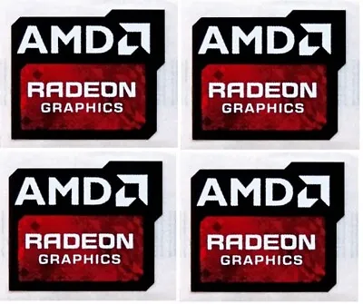 AMD Radeon Graphics Card XT Sticker 2023 Black-Red Desktop Laptop PC Label QTY 1 • $4.79