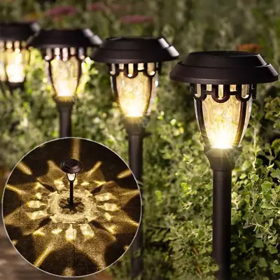 Solar Pathway Lights 8 Pack Solar Garden Lights Outdoor Decorative 15 Lumen Wat • $49.99