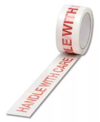 36 Rolls Of Packaging Tape 'HANDLE WITH CARE' 48mm X 66m • £55.65