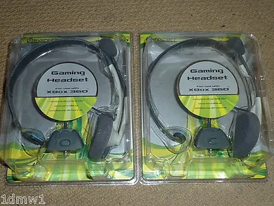 2 X MICROSOFT XBOX 360 LIVE GAMING HEADSETS MICROPHONE BRAND NEW! Mic Wired Pair • £11.99
