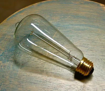 Marconi Style Light Bulb 30 Watt Vintage Edison Filament Teardrop Shape Lamp • $7.25