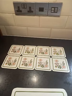 8 X M&s Autumn Leaves 4  Coasters Melamine Covered In Excellent Condition • £6.50