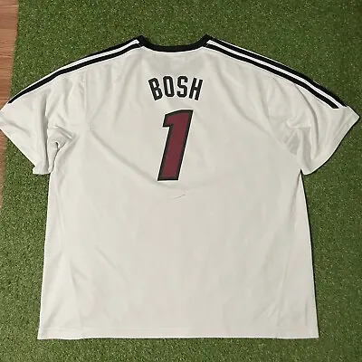 Nba Miami Heat Adidas Men’s Warm Up White Jersey Shirt Chris Bosh 1 2XL XXL Tee • $27.99