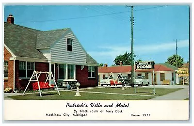 C1960s Patrick's Villa And Motel Mackinaw City Michigan MI Unposted Postcard • $29.95