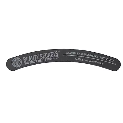 Beauty Secrets 100/180 Black Banana Nail File • $5.09