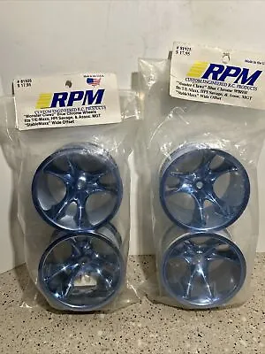 NEW RPM 81925 Monster Clawz Blue Chrome Wheels T/E-Maxx HPI Savage & MGT (PAIR) • $44.99