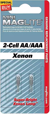 Replacement Lamps For 2-Cell AA Mini Flashlight 2-Pack • $17.21