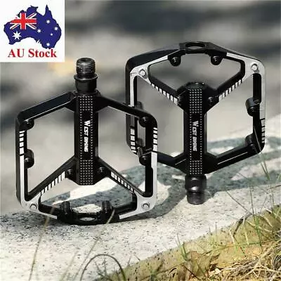 Aluminum Alloy MTB Pedal Flat Platform Pedaling Bicycle Pedals Road Bike Parts • $26.53